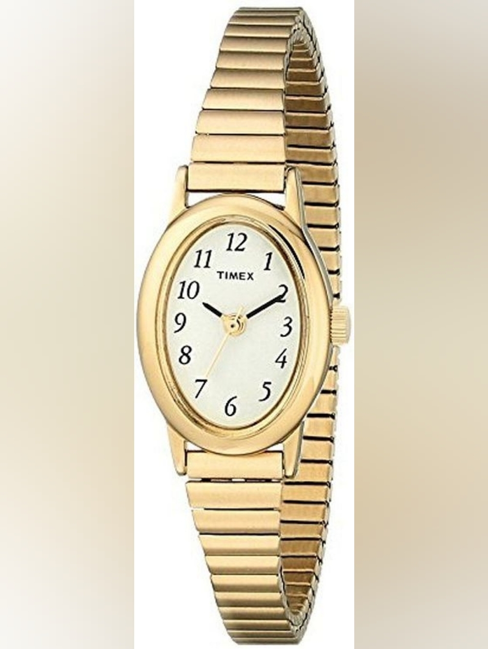 Timex Cavatina Gold Tone Steel Expansion Band Watch T21872